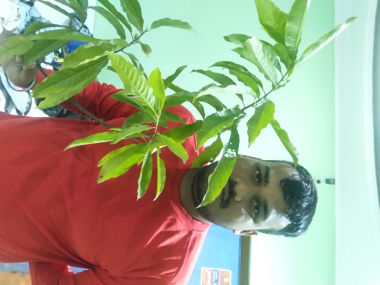 a man with rudraksha fruit